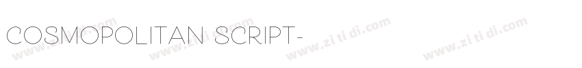 Cosmopolitan Script字体转换